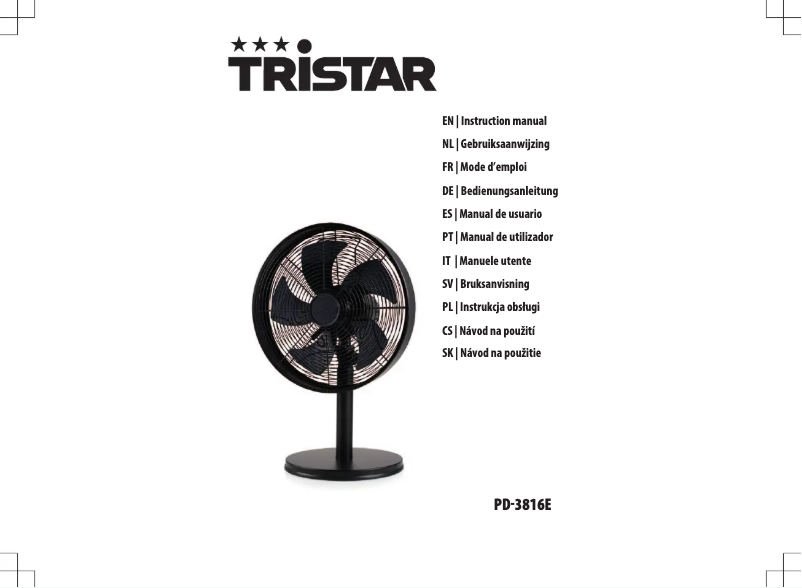 Page 1 de la notice Manuel utilisateur TriStar PD-3816E