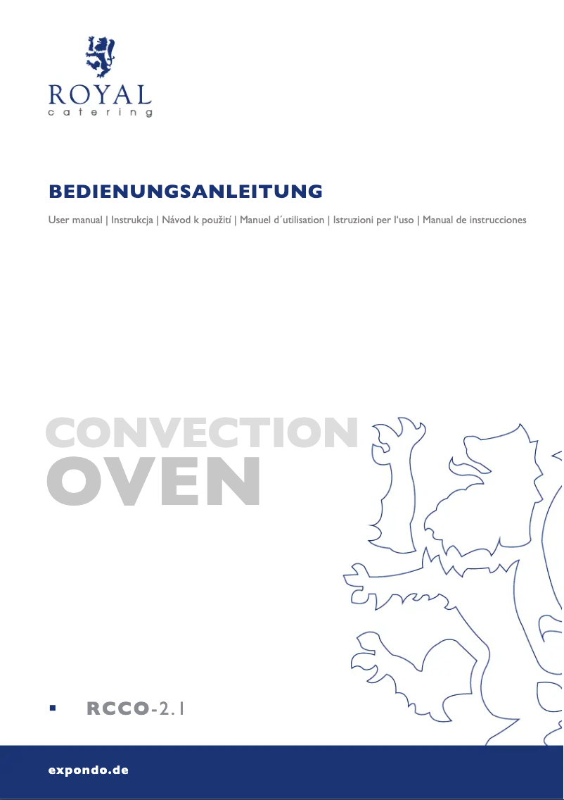 Page 1 de la notice Manuel utilisateur Royal Catering RCCO-2.1