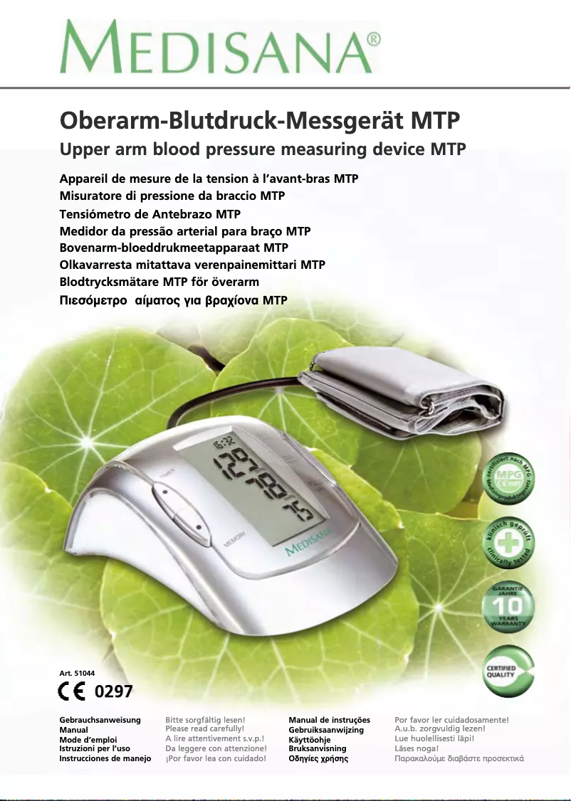 Página 1 del manual Manual de usuario Medisana MTP