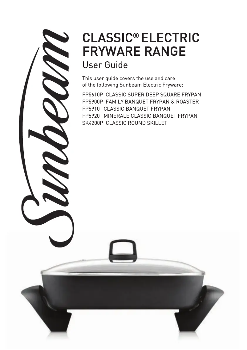Page n°1 - Manuel utilisateur Sunbeam Rice Perfect Deluxe 7 RC5600