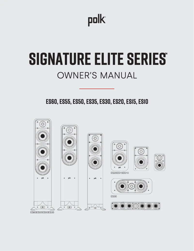 Page n°1 - Manuel utilisateur Denon Signature Elite ES35