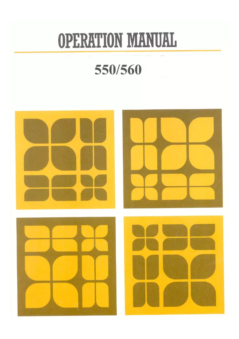 Page n°1 - Manuel utilisateur Silver Reed 560