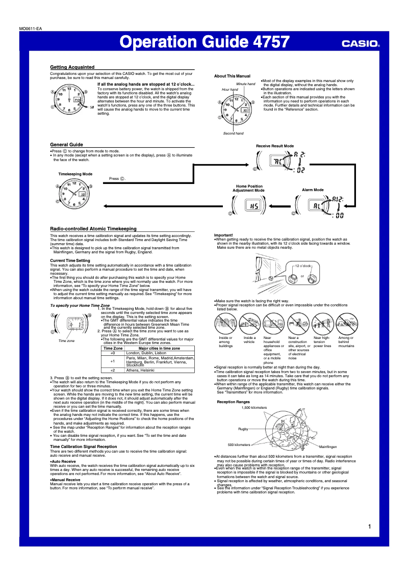 Image de la première page du manuel de l'appareil 4757