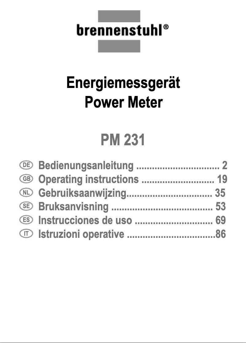 Image de la première page du manuel de l'appareil PM 231 E