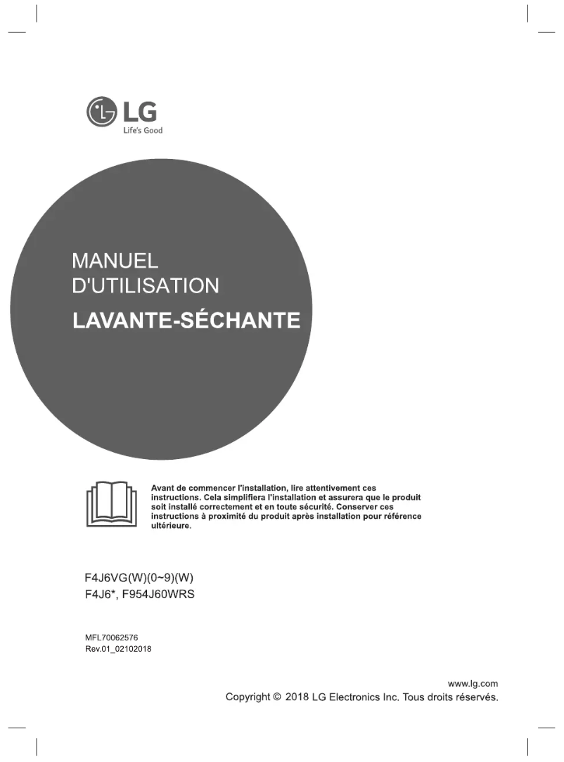 Page n°1 - Manuel utilisateur LG F954J62IXS