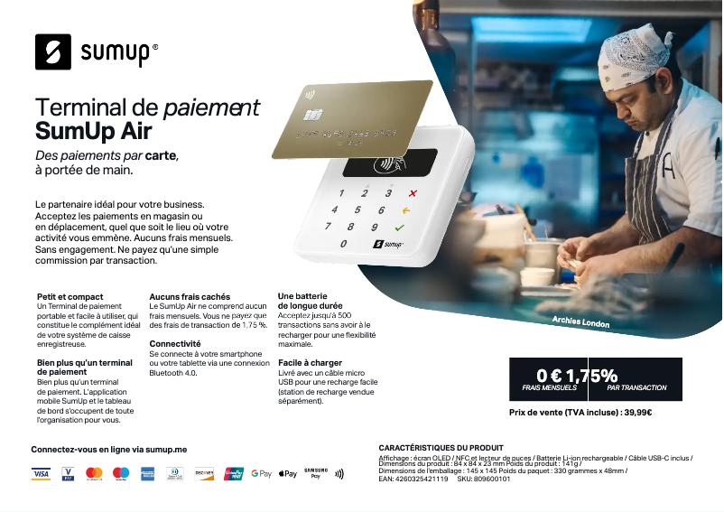 Page n°1 - Manuel utilisateur SumUp Air