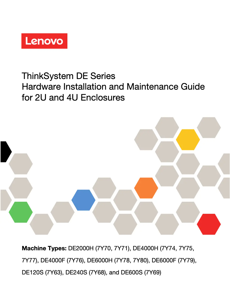 Page n°1 - Manuel utilisateur Lenovo ThinkSystem DE4000H
