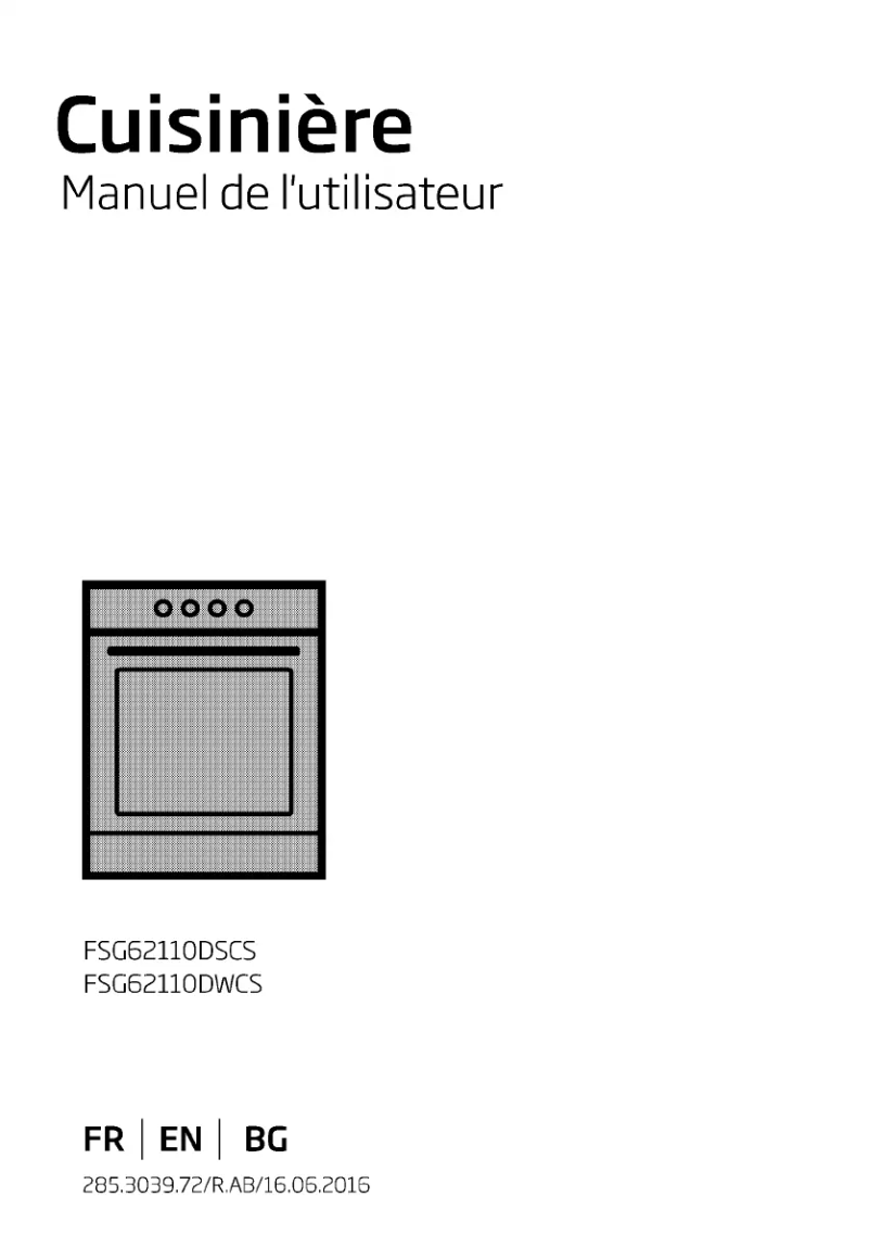 Page n°1 - Manuel utilisateur Beko FSG 62110 DWCS