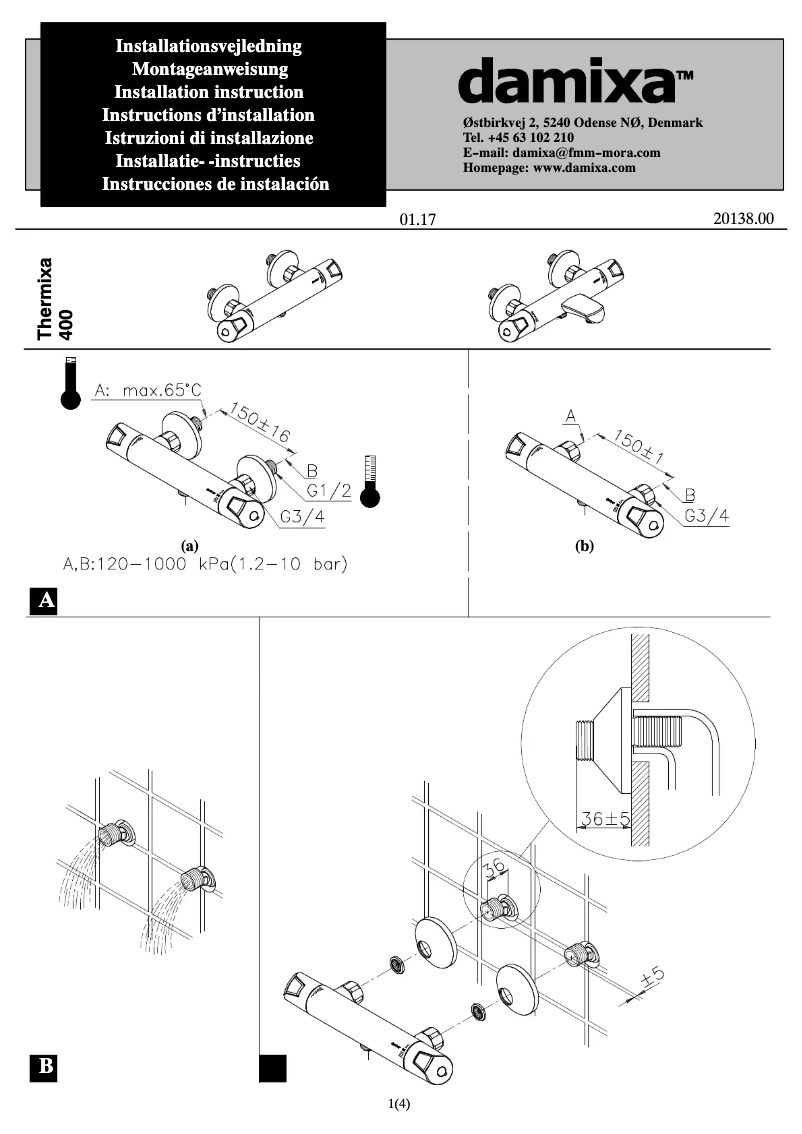 Page n°1 - Manuel utilisateur Damixa 5750400
