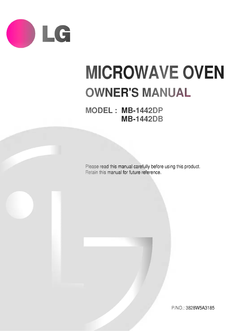 Page n°1 - Manuel utilisateur LG MB-1442DP