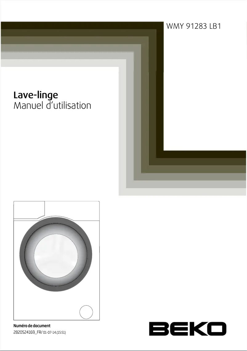 Image de la première page du manuel de l'appareil WMY 91283 LB1