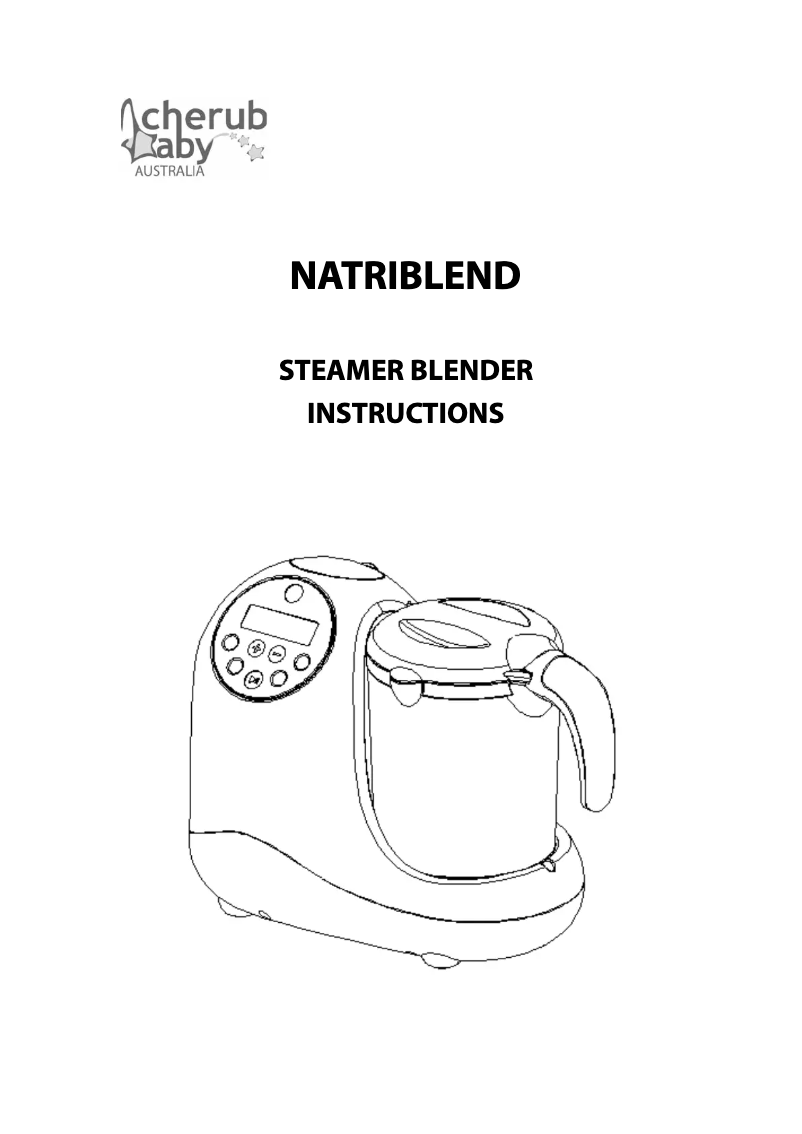 Page 1 de la notice Manuel utilisateur Cherub Baby Natriblend