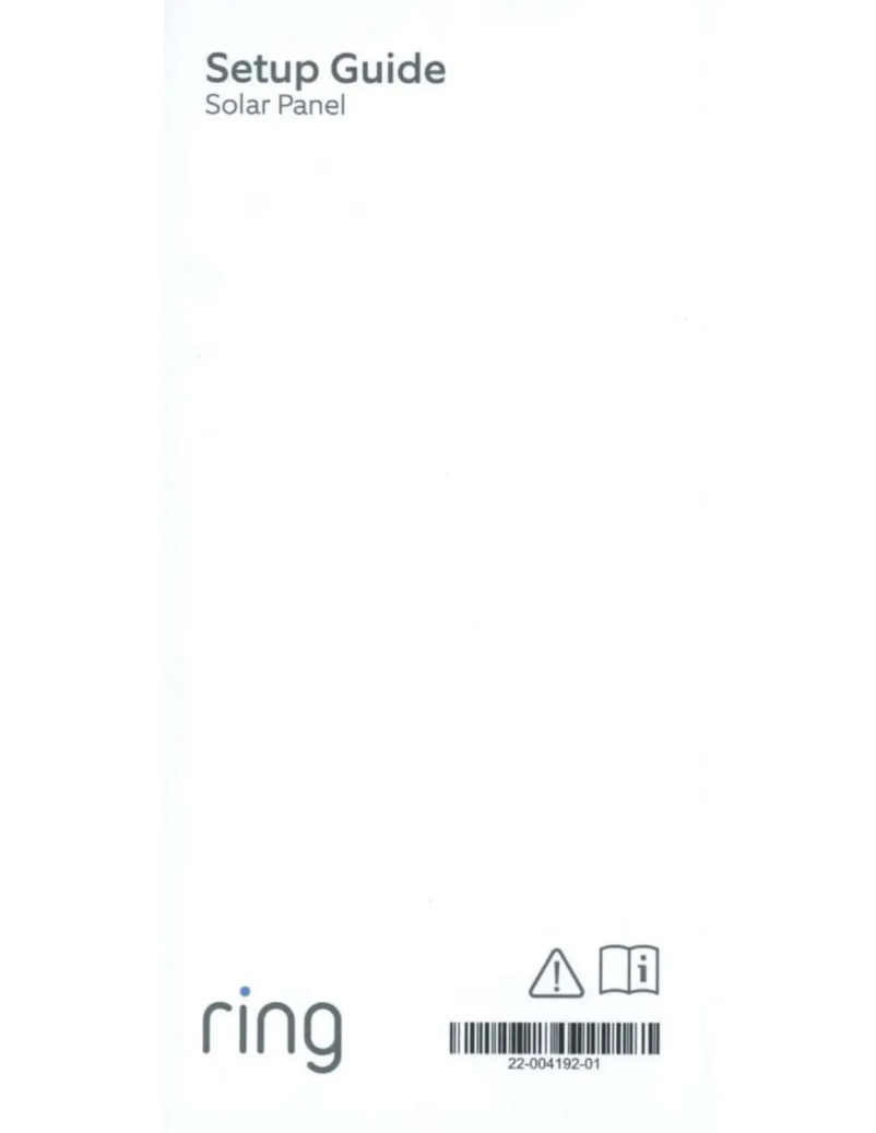 Page 1 de la notice Manuel utilisateur Ring Solar Panel