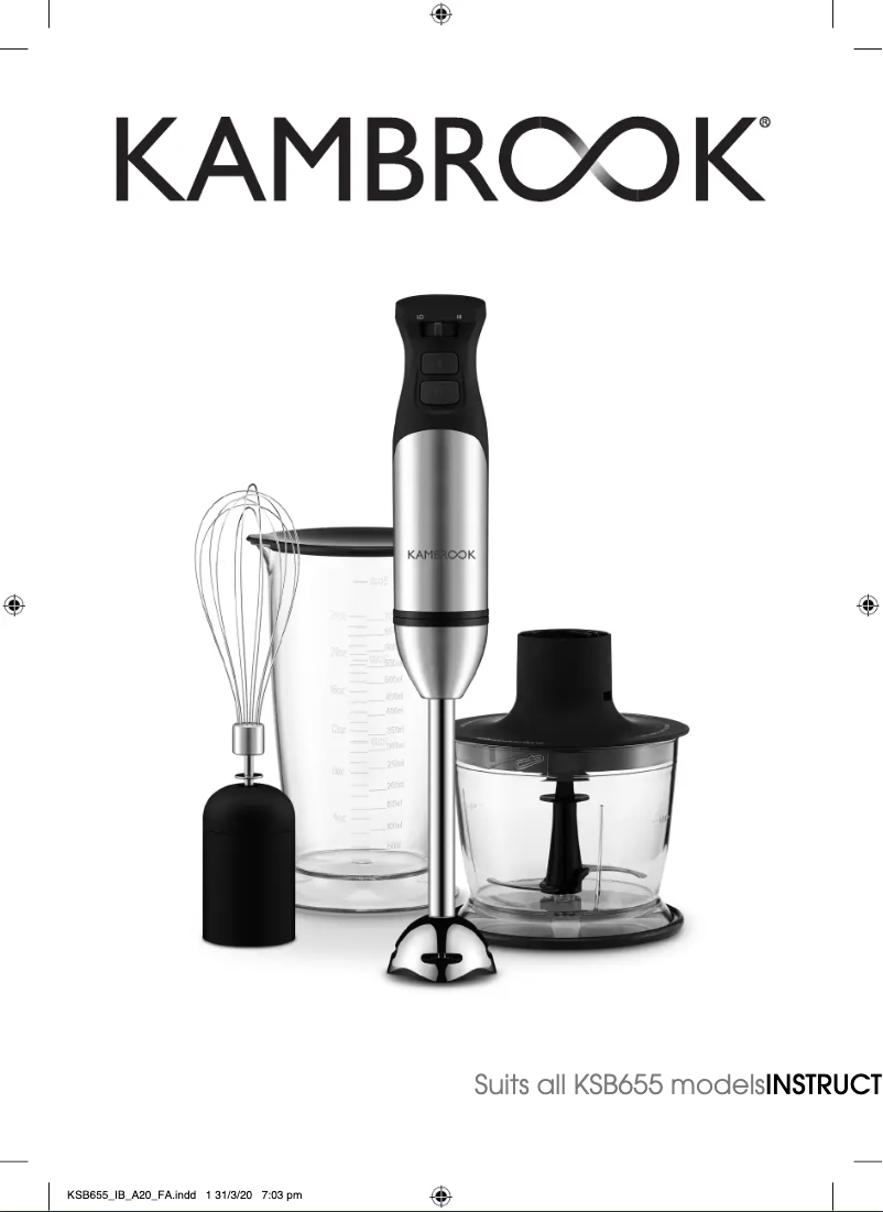 Page 1 de la notice Manuel utilisateur Kambrook Turbo Boost KSB655