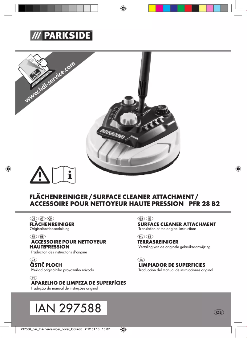 Page 1 de la notice Manuel utilisateur Parkside PFR 28 B2