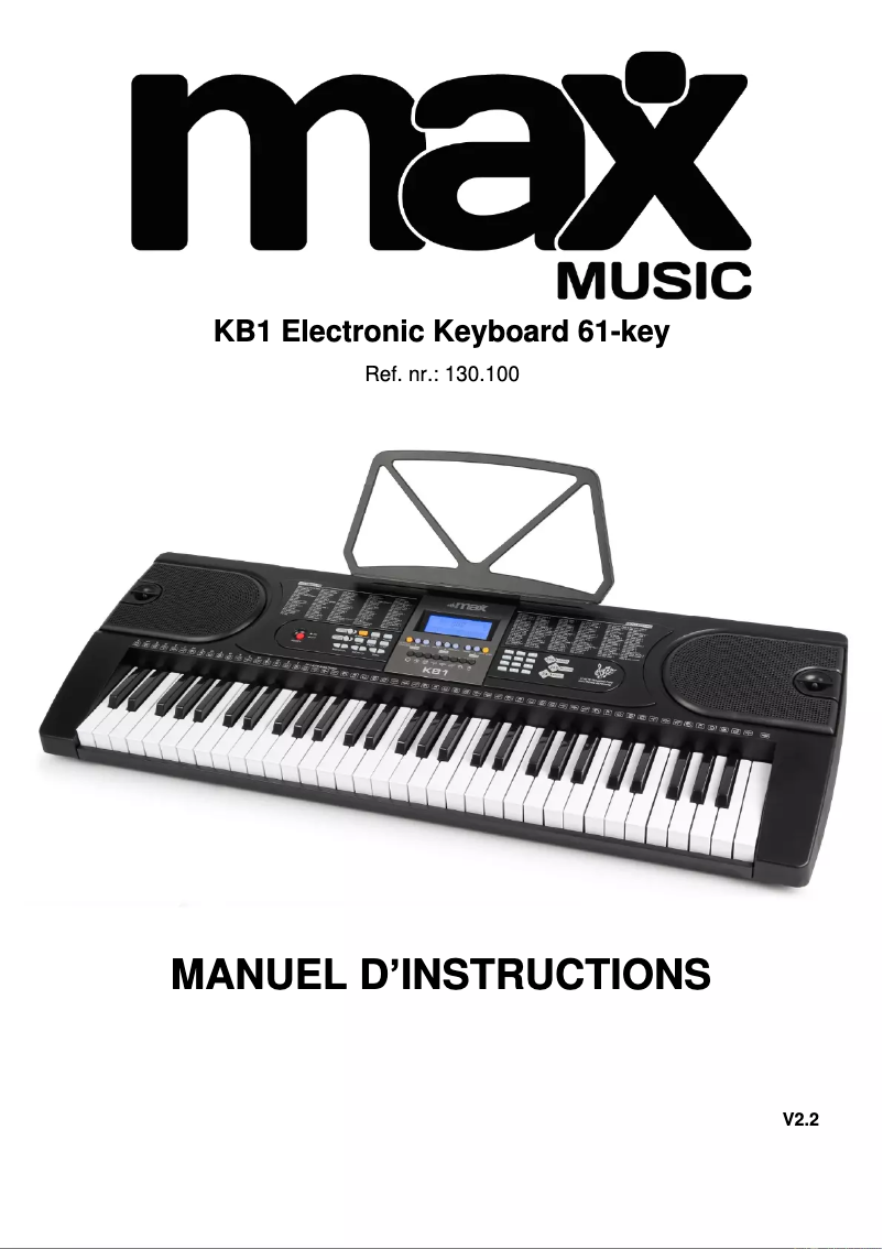 Page n°1 - Manuel utilisateur MAX KB1
