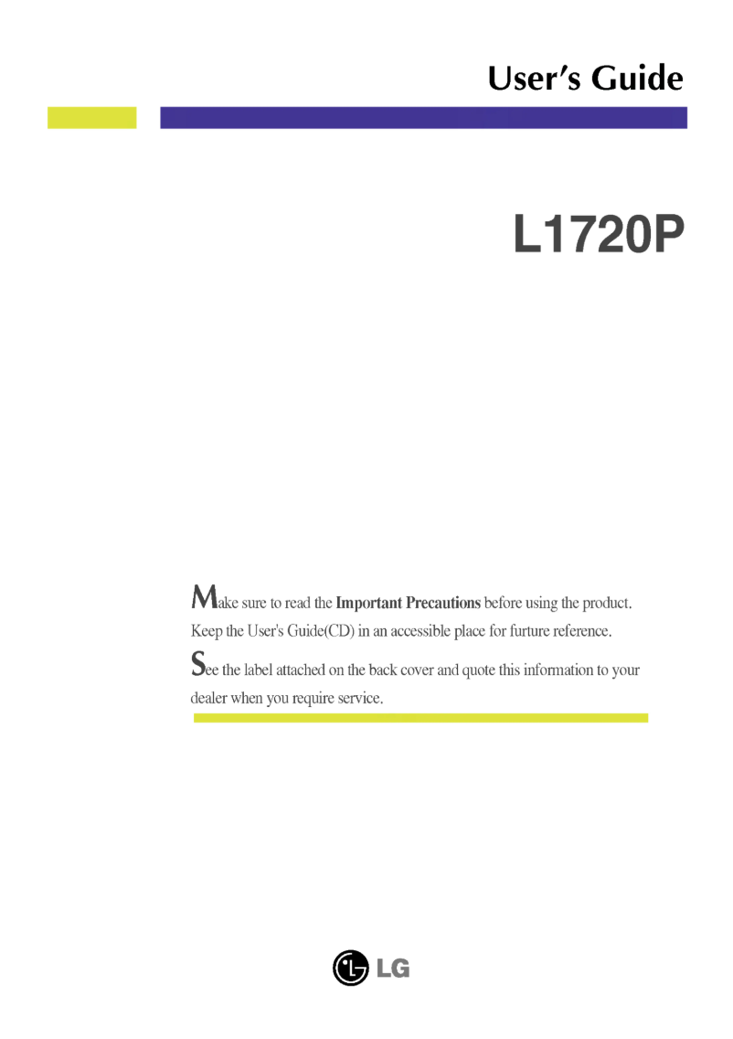 Image de la première page du manuel de l'appareil L1720PF