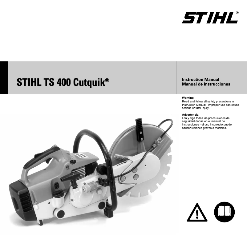 Page 1 de la notice Manuel utilisateur Stihl TS 400