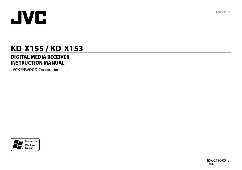 Page 1 de la notice Manuel utilisateur JVC KD-X153
