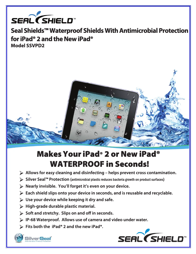 Page 1 de la notice Manuel utilisateur Seal Shield SSVPD2