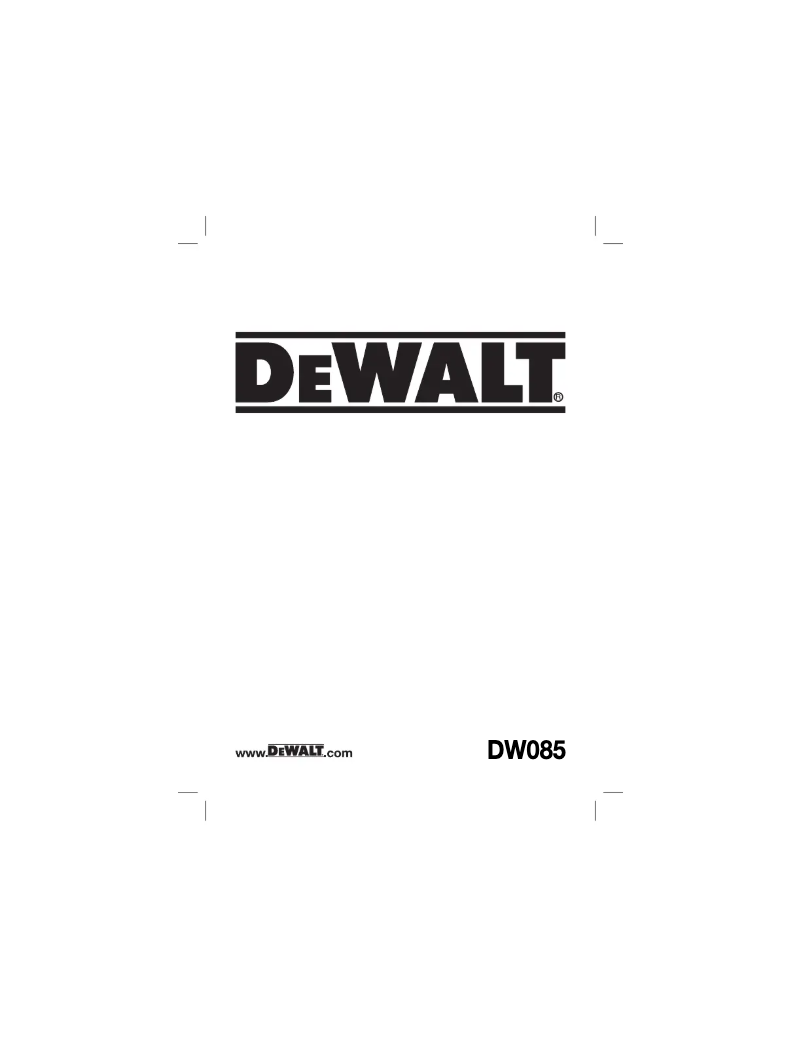 Image de la première page du manuel de l'appareil DW085