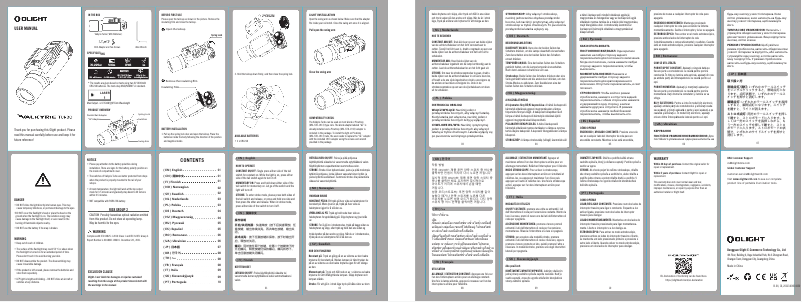 Page n°1 - Manuel utilisateur Olight Valkyrie Turbo