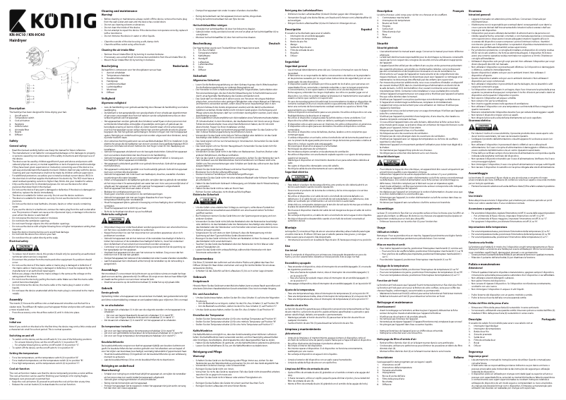 Page n°1 - Manuel utilisateur Konig KN-HC10