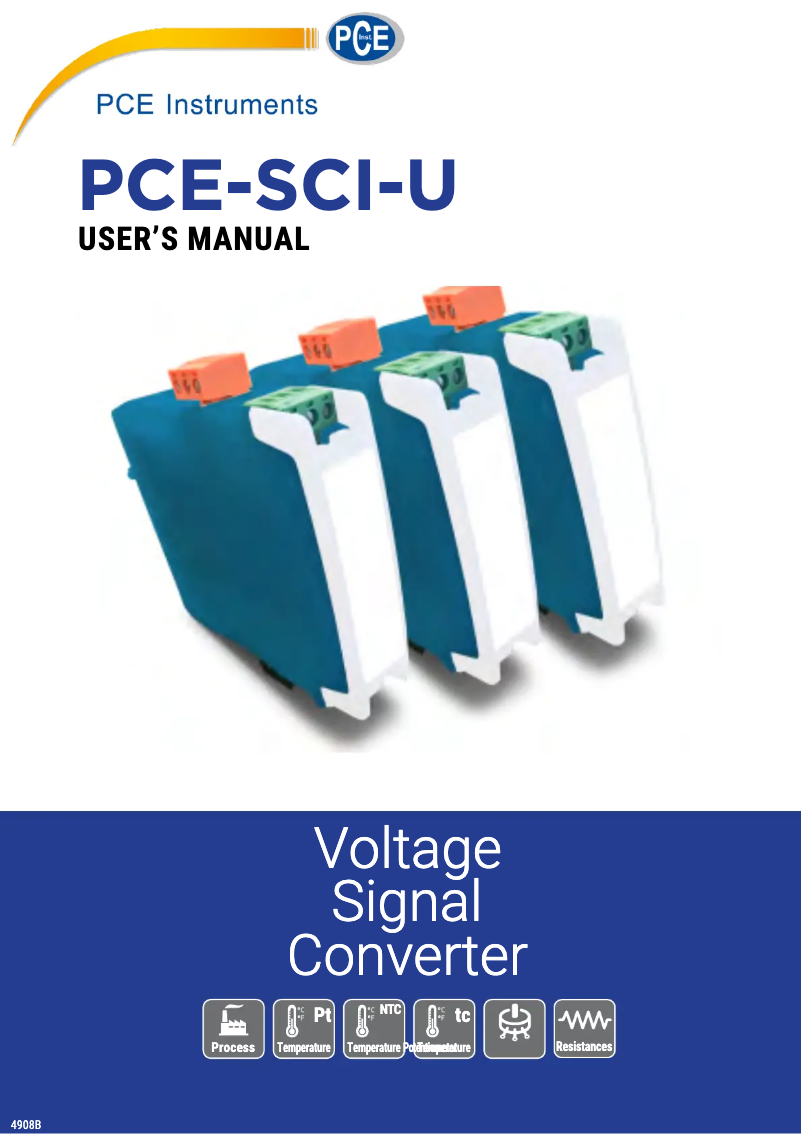 Image de la première page du manuel de l'appareil PCE-SCI-U