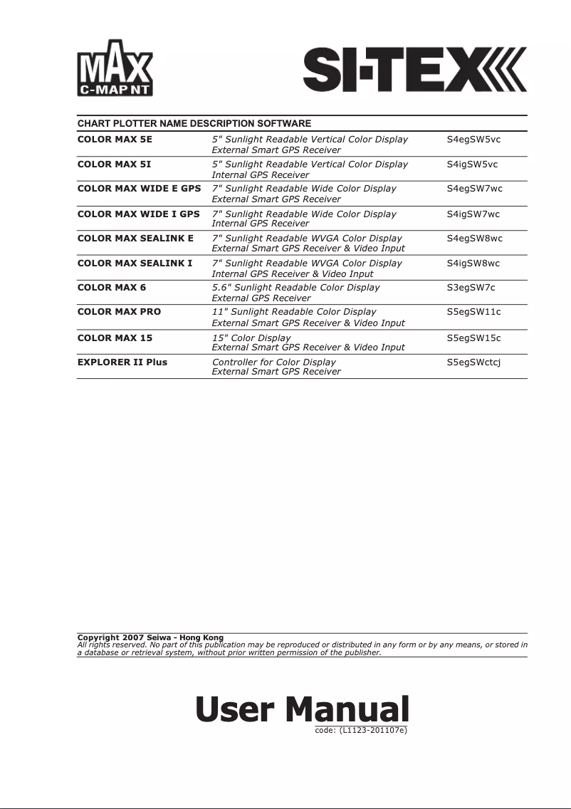 Image de la première page du manuel de l'appareil Colormax 6