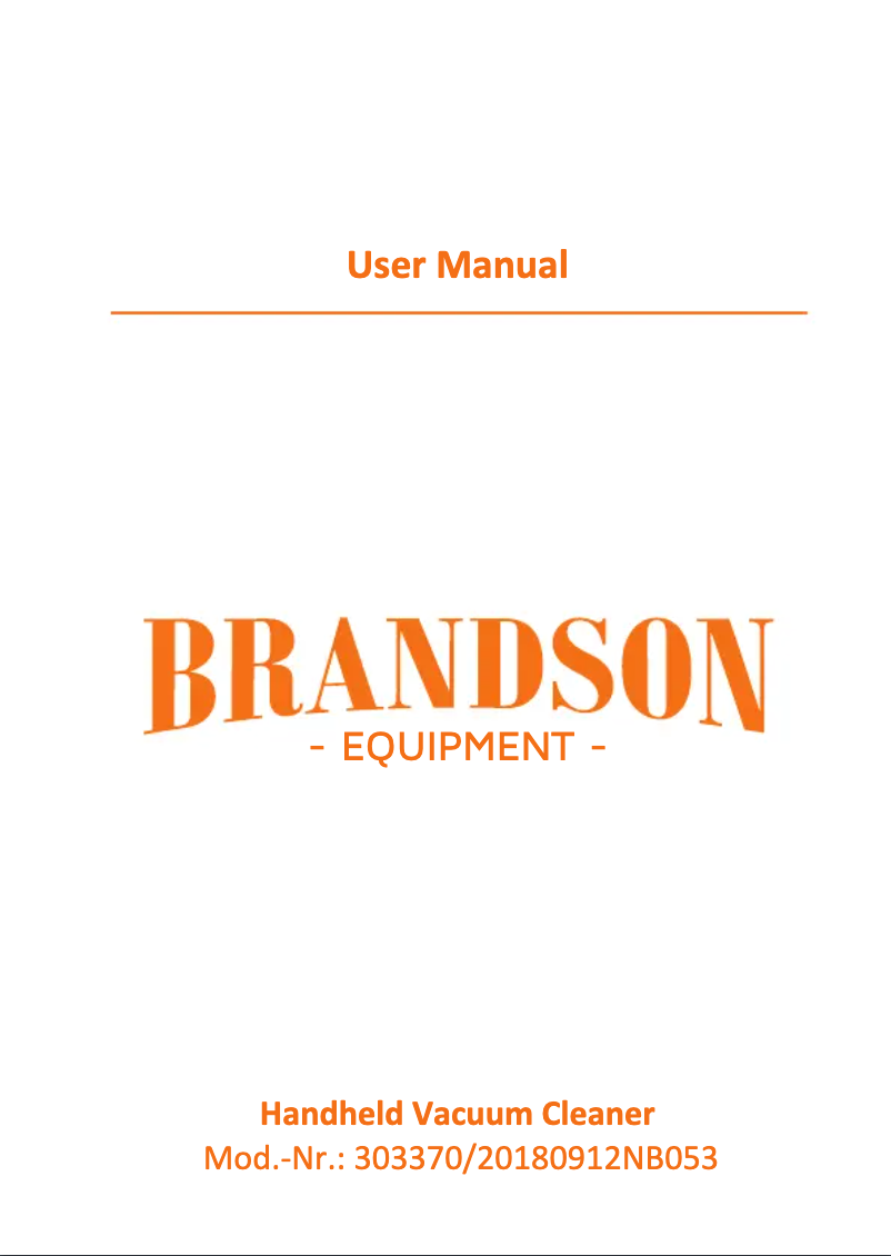 Page 1 de la notice Manuel utilisateur Brandson 303370