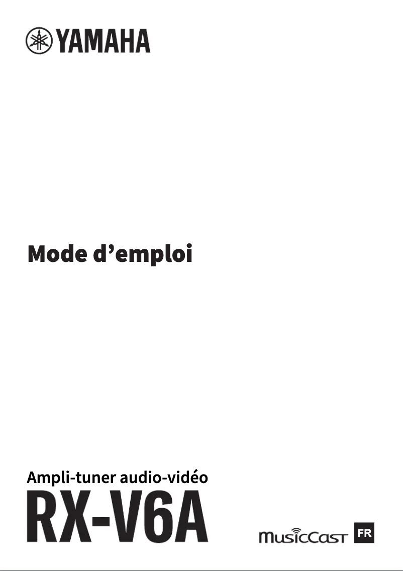 Image de la première page du manuel de l'appareil RX-V6A