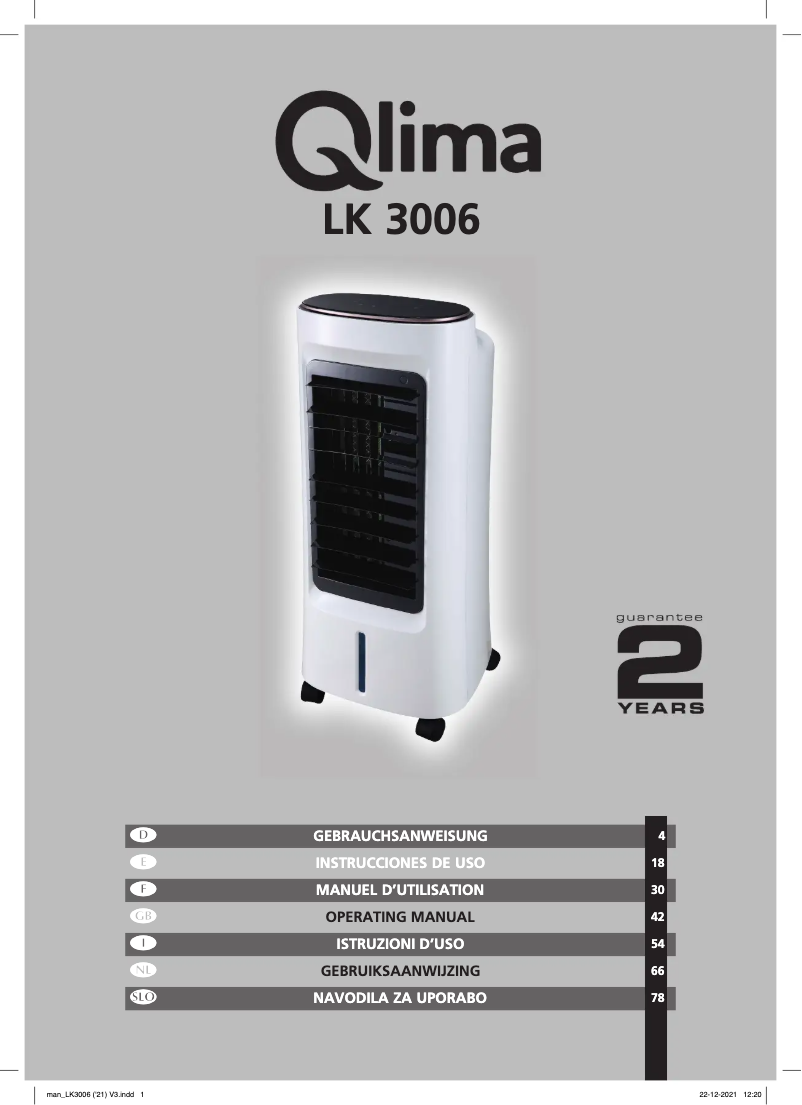 Página 1 del manual Manual de usuario Qlima LK3006