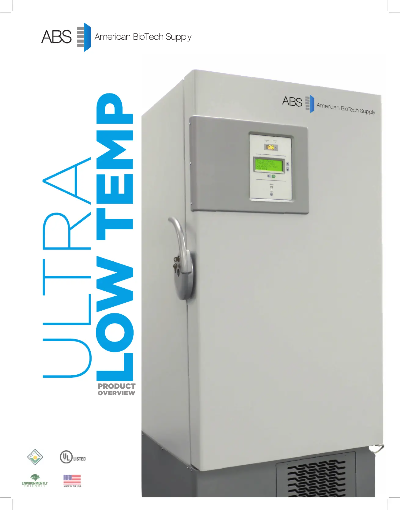 Page 1 de la notice Manuel d'utilisation et d'entretien American BioTech Supply ABT-230V-1786