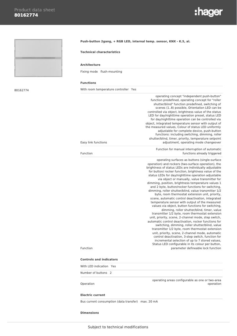 Image de la première page du manuel de l'appareil 80162774