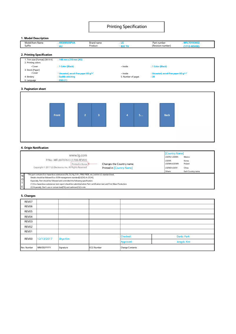 Page 1 of the manual User Manual LG 32LK628BPTF