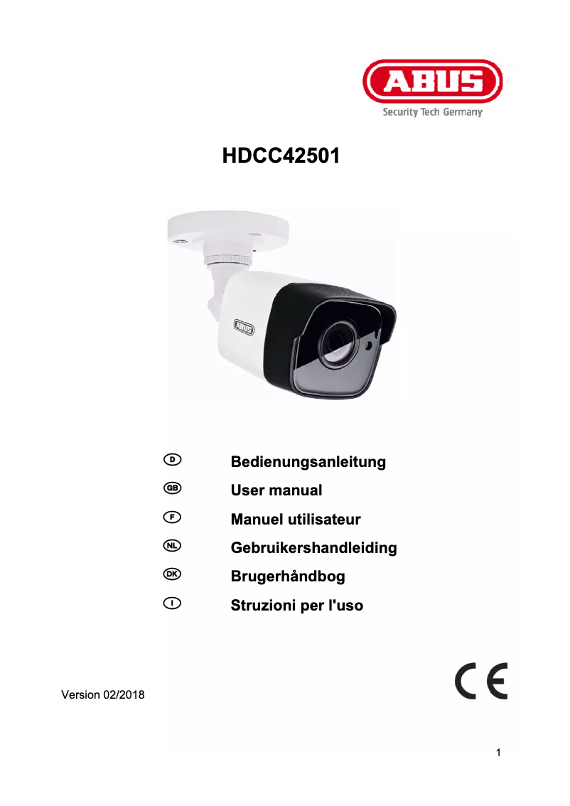 Image de la première page du manuel de l'appareil HDCC42501