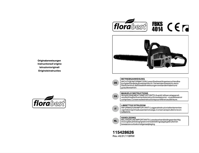 Image de la première page du manuel de l'appareil FBKS 4014