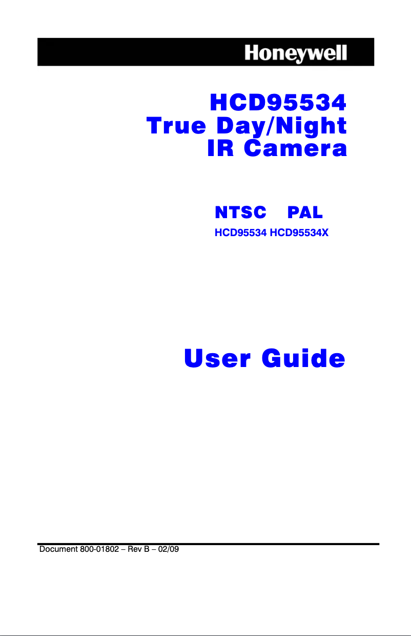 Page n°1 - Manuel utilisateur Honeywell HCD95534