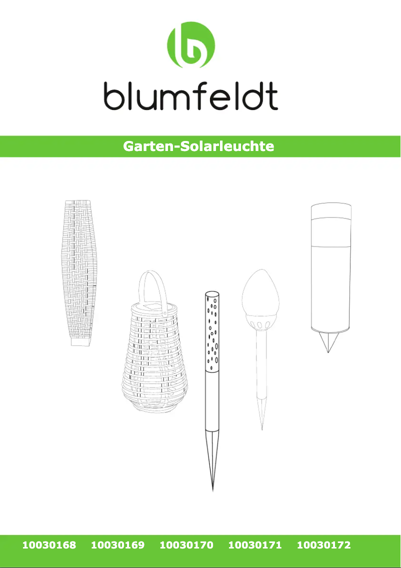 Page 1 de la notice Manuel utilisateur Blumfeldt Aquino