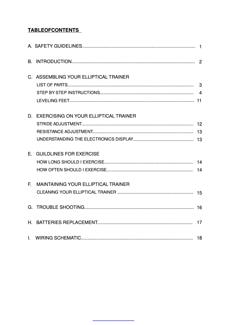 Page 1 de la notice Manuel utilisateur SportsArt 803