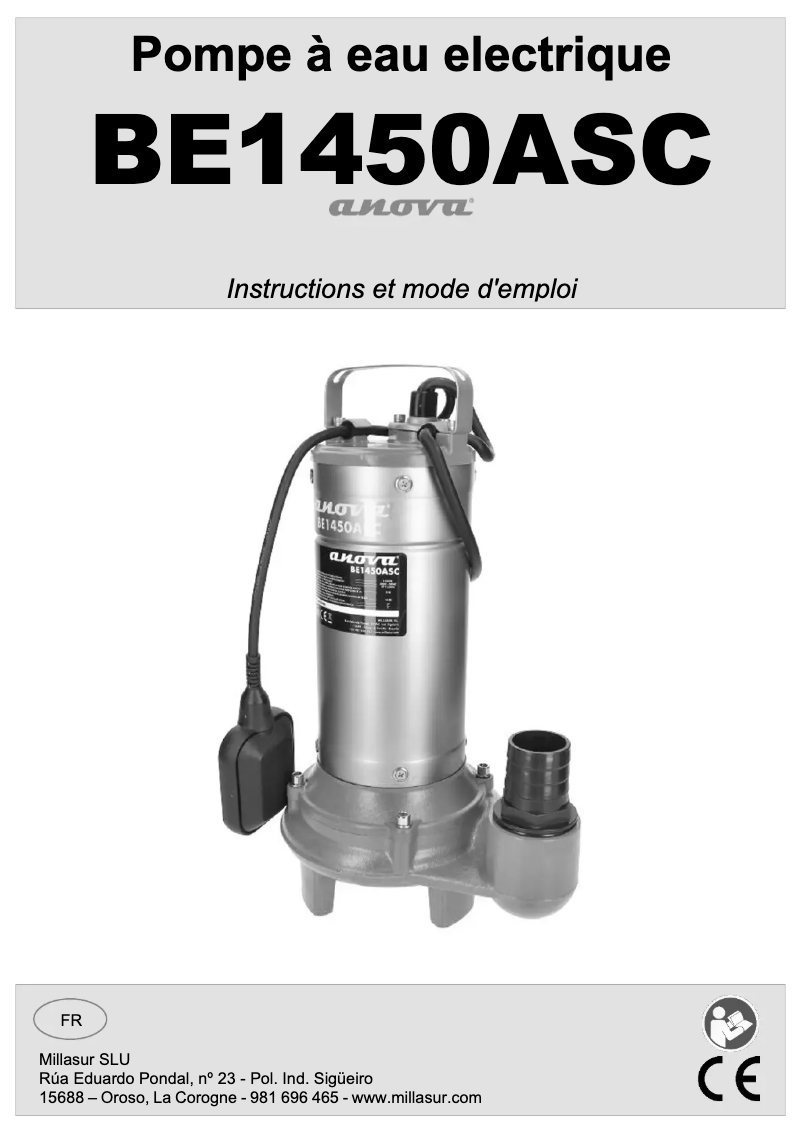 Page n°1 - Manuel utilisateur Anova BE1450ASC