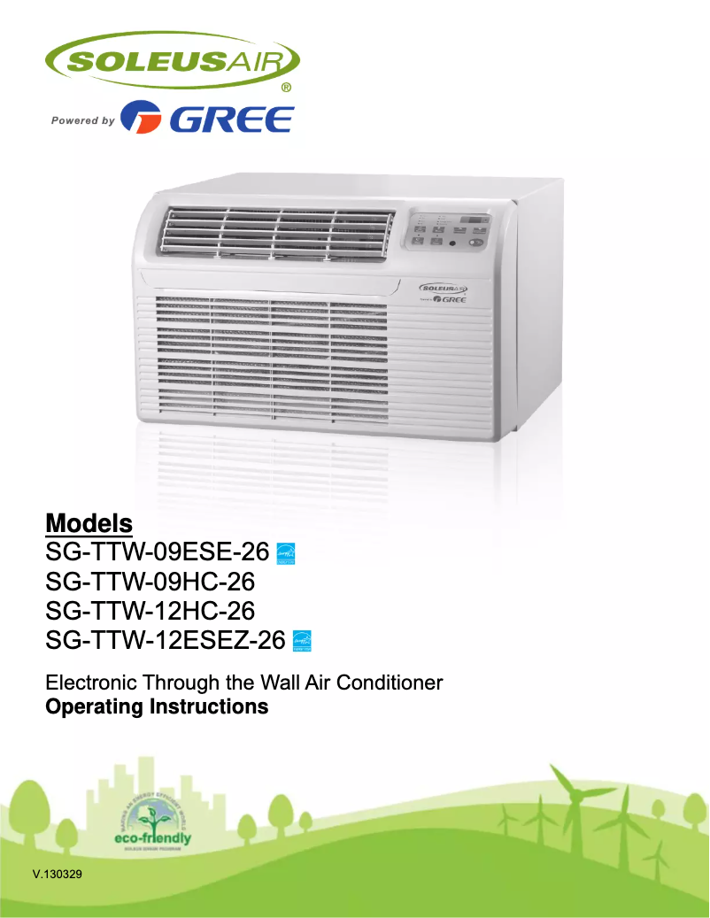 Image de la première page du manuel de l'appareil SG-TTW-09HC-26