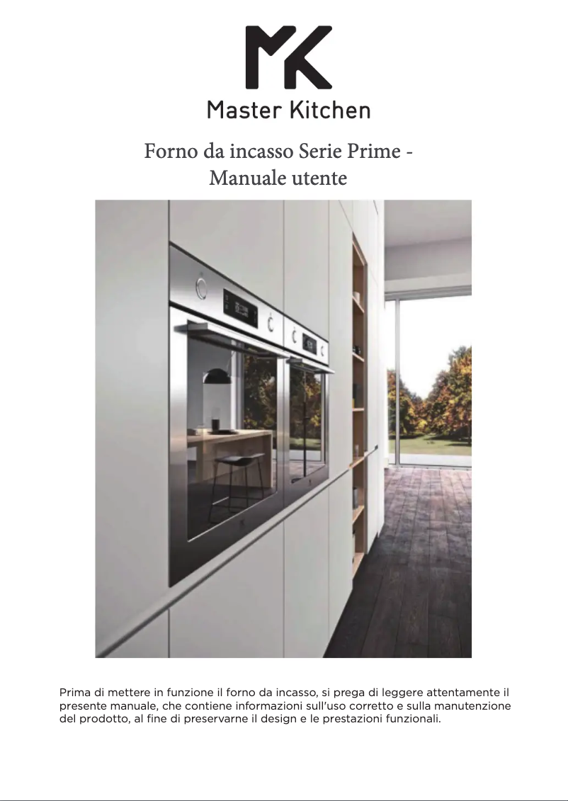 Page 1 de la notice Manuel utilisateur Master Kitchen MKO 802/12-PR MS BK