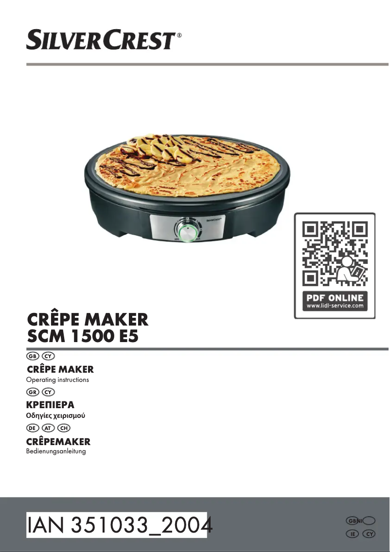 Page n°1 - Manuel utilisateur SilverCrest SCM 1500 A1
