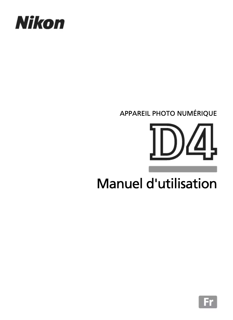 Image de la première page du manuel de l'appareil D4