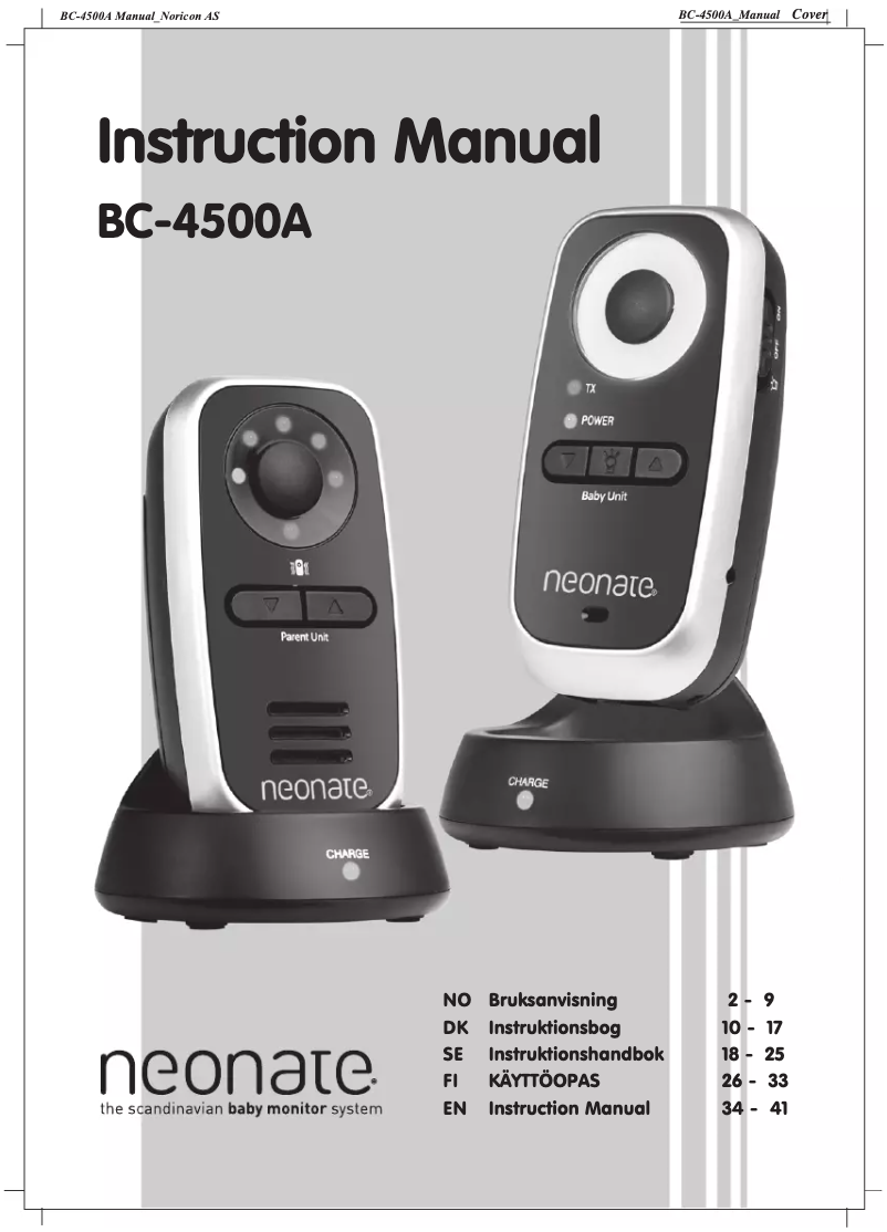 Page n°1 - Manuel utilisateur Neonate BC-4500A
