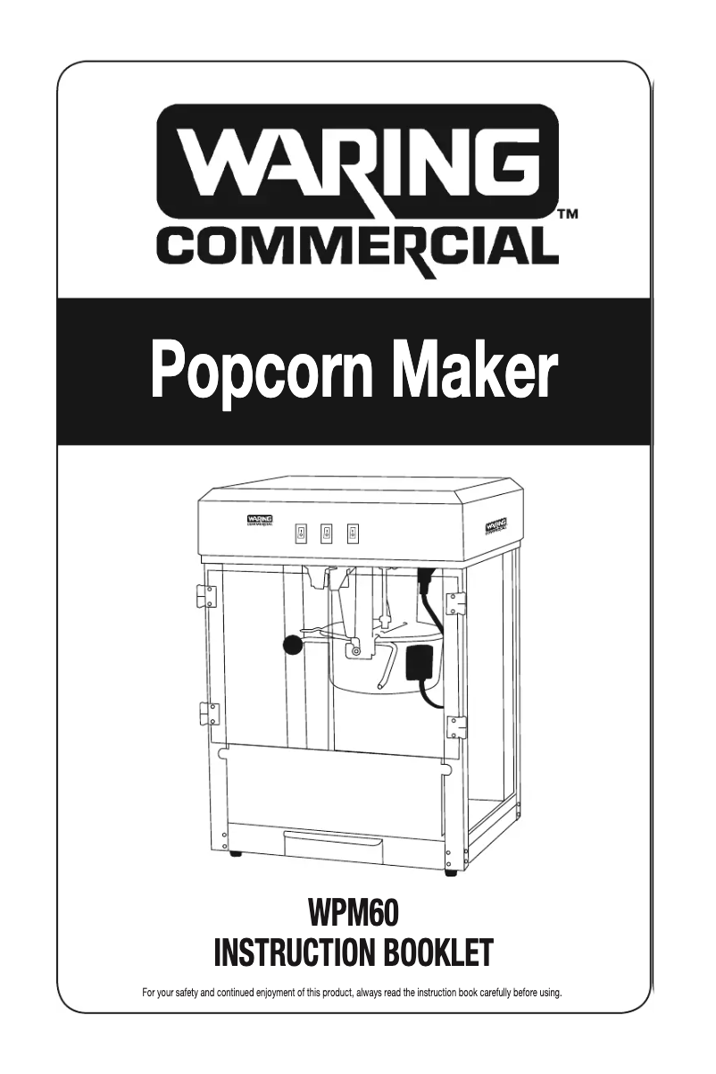 Page 1 de la notice Manuel utilisateur Waring Commercial WPM60