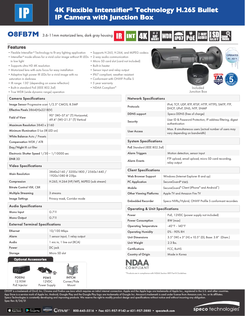 Image de la première page du manuel de l'appareil Intensifier O8FB7M