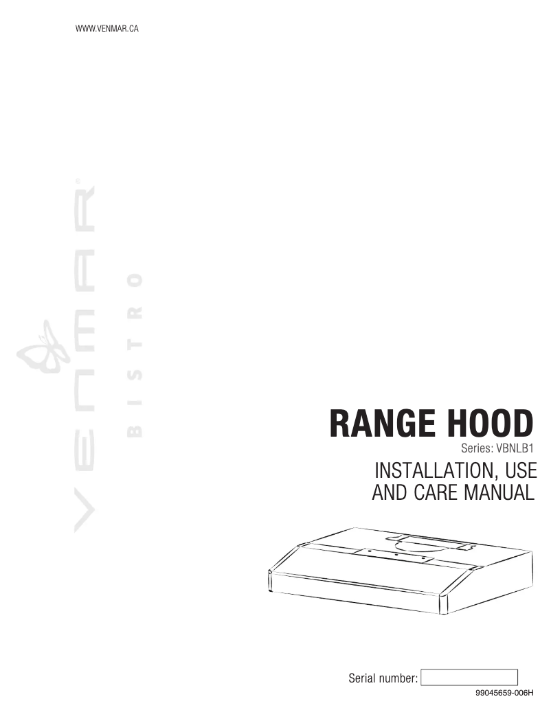 Image de la première page du manuel de l'appareil Bistro VBNLB130SS