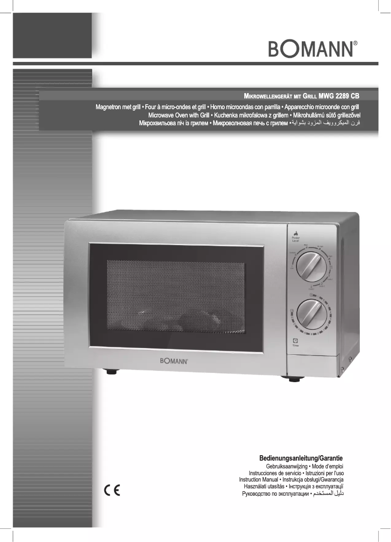 Page 1 de la notice Manuel utilisateur Bomann MWG 2289 CB